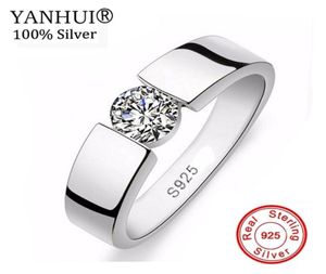 Yanhui Men Wedding Sieraden 100 925 Sterling Silver Ring Set 1 Carat Sona CZ Diamant verlovingsring Maat 6 11 jrd10 Y189121830148