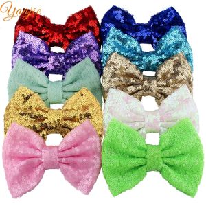 Yanjie Vintage 5 Big Pargin Bows Hair Ties Glitter Kids Barrette Trendy Fashion Hair Accessories For Women Headbands 240417