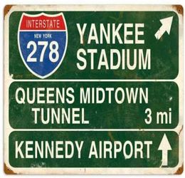 Yankee Stadium Vintage Retro Rustic Metal Tin Sign Pub Store Wall Deco Art 8 inches1972603