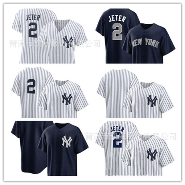 Yankees Baseball York Men de hommes blancs rayés brouillés gris tripés triés