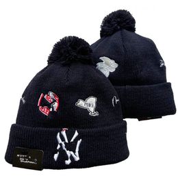 Yankees Beanies New York Ny Bobble Hats Baseball Ball Gaps 2023-24 Diseñador de moda Bucket sombrero grueso Faux faux pom beanie navidad deportivo sombrero de punto A12