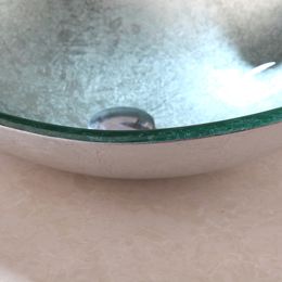 Yanksmart zilveren badkamer ovaal glazen vaartuig wastafel bassin messing waterval kraan mixer waterkraan met pop-up drain combo kit