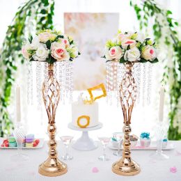 Yannew 2pcs Wedding Flower Balls voor centerpieces Artificial Rose Cream White Kissing Ball Floral Arrangement Party Decors