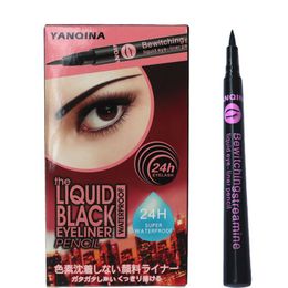 Yanqina 24h 1 stks vloeibare eyeliner waterdichte oogvoering potlood zwart oog make-up langdurige cosmetica schoonheidsefficiënten