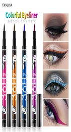 Yanqina 36H Make-Up Eyeliner Potlood Waterdichte Zwarte Eyeliner Pen Geen Bloeiende Precisie Vloeibare Eyeliner 12pcsset5701375