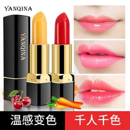 Yanqina Warm Sense Caroteen -kleur Veranderende lippenstift voor vrouwen