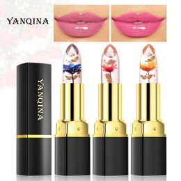 Yanqina Yanqina Flower Lipstick Warm Sense Geleidelijke hydraterende transparante kleurveranderende lippenstiftmake -up