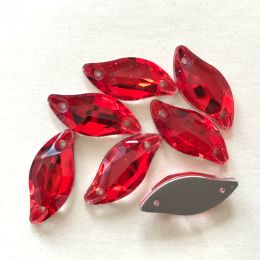 Yanruo 3254 Diamond Feuille coudre des strass à plat plats en vrac coudre sur des pierres de cristal pour la fabrication de bijoux