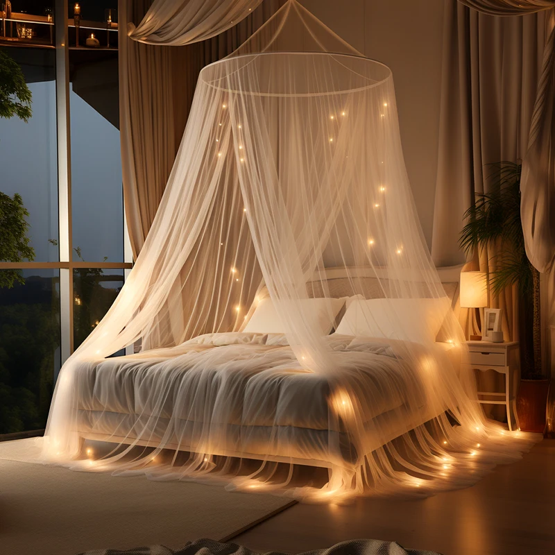 Yanyangtiaans kindluifel muggen net raam voor tweepersoonsbed stoffen deur vouwt tent bed gordijn uitbreidbare anti -muggentent