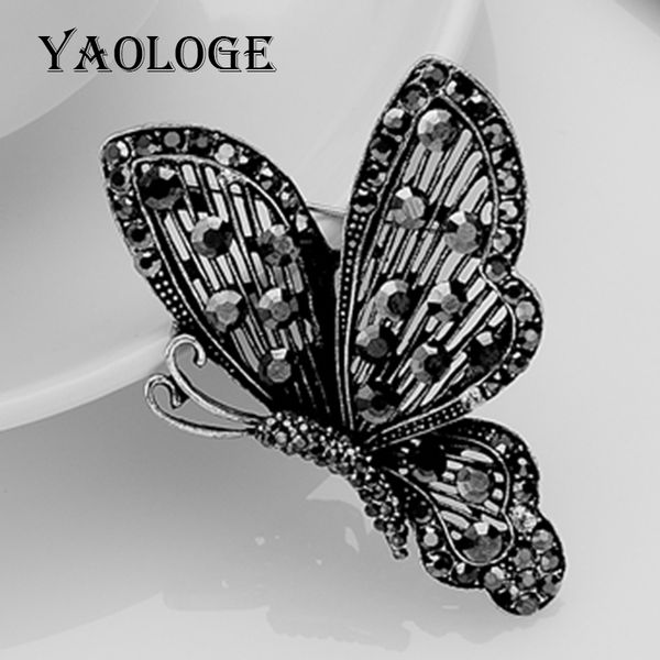 YAOLOGE, recién llegado, broche para mujer, aleación de Zinc, forma de mariposa, alfileres para mujer, broches, joyería para niña, en bolsos, ropa, triangulación de envíos