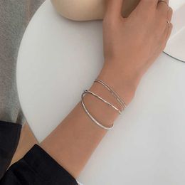 Yaologe Nieuwe Koreaanse Open Lange Multi-Layer Inlaid Zirkoon Armband Charm Dames Elegante Sieraden Armband Accessoires Groothandel Q0719