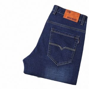 Yapu Printemps Automne 2021 Jeans élastiques intelligents pour hommes Busin Fi Pantalon en denim extensible régulier droit pour hommes Jeans grande taille U1BC #