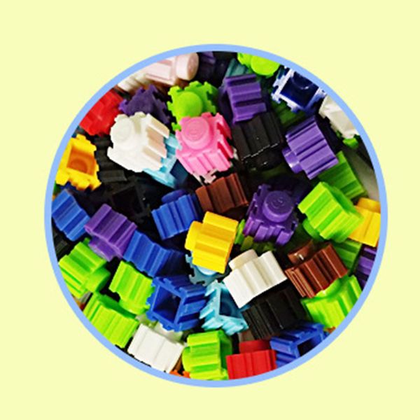 Yard 500 pcs 15 couleurs bricolage mini bloc diamant en plastique Cube Blocs de construction en briques