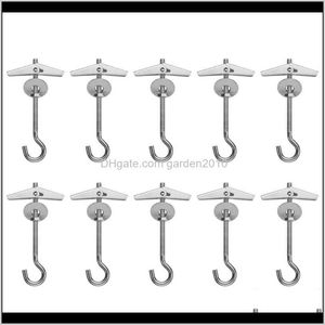 Yardwe 10 pièces M5 10Kg en acier au carbone plaque de plâtre plafond mur ressort crochet à bascule boulons cintre fixation ancres crochets Rails C4Gn6 Ne2To