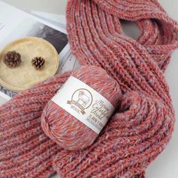 Garen 100 gram/bal wol garen gebruikt voor het breien van truien sjaals dekens haak draad DIY proces regenboog gekleurde pluche zachte gratis verzending P230601