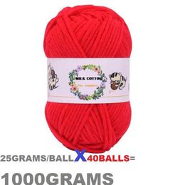 Fil 1000 grammes/ensemble 1 kg 5 plis lait coton laine tricoté teint Lanas pour le processus de crochet chandails chapeaux poupées livraison gratuite P230601