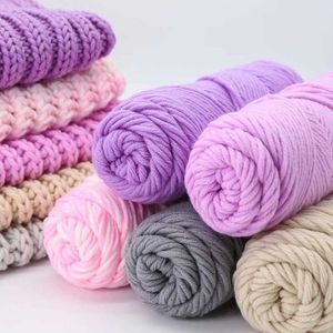 Hilo de 100g/bola de algodón de leche de 8 capas utilizado para tejer suéteres de lana gruesa, hilo suave y cálido para bebé, hilo tejido a mano P230601