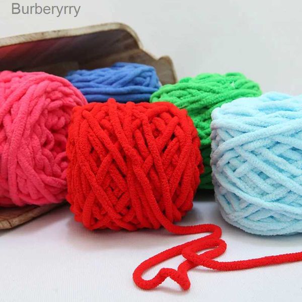 Fil 100g/boule Chenille gros fil pour tricot à la main fil de Crochet doux lait coton Polyester mélangé bricolage Crochet écharpe fil chapeau L231013