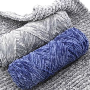 Fil 100g/boule crochet de velours épais mélangé avec du fil de chenille de coton pour le transport direct des aiguilles de couverture de bébé 4MM-5MM P230601