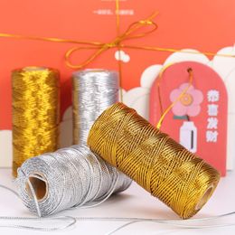 Garen 100m 1.5mm Golden Silver Thread Cords String Strap Touw voor DIY Gevlochten Armband Kettingen Sieraden Maken Gift Bag Home Decor