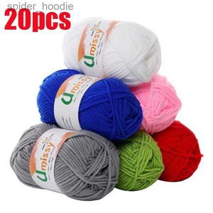 Fil à tricoter en coton, 20 pièces, fil au Crochet pour tricoter, antistatique, doux, bon marché, prix d'usine à vendre L231130