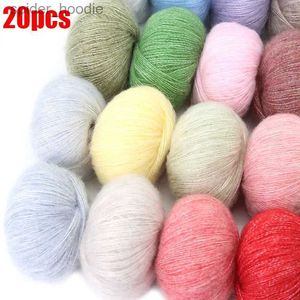 Fil 20pcs Mohair Yarn Crochet File de fils de laine pour bébé adapté à la peau pour tricot SHL L231130