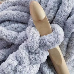 Hilo 250 g/bola de lana de poliéster de espesor suave, hilo de tejer hecho a mano DIY para cojín, alfombra, trabajo con aguja, línea de punto, hilo de ganchillo L231013