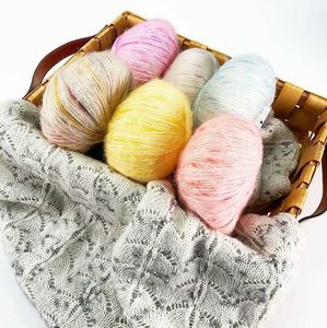 Fil 25g 5pcs Mohair crocheté avec un mélange de laine tricolore 166m Encajes Y Puntillas fil à tricoter pas cher coupe libre P230601