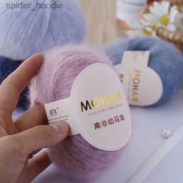 Fil 25g de haute qualité Mohair Yarn High Teach High Tech Soft Skin-Friendly Eco-Friendly Mohair Crochet Yarn for Crochet Shl Pull L231130