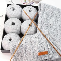 Fil 300g/boule fil tricoté écharpe main sac de matériel de bricolage avec peluche tissé cachemire bébé coton P230601