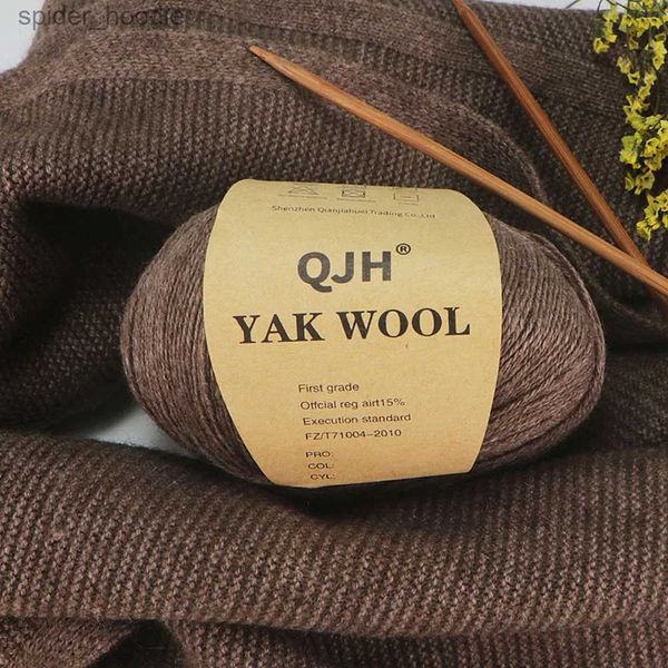 Hilo 3 piezas sin teñir mongol orgánico natural 100% hilo de lana de yak para tejer a mano ganchillo DIY suave para prendas de moda ropa de bebé L231130