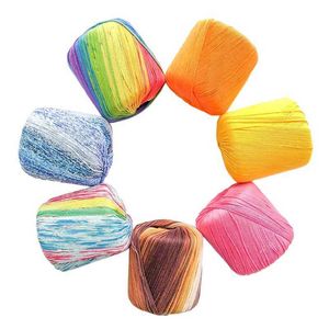 Hilo 40g/bola para tejer DIY hilo de algodón de ganchillo tejido lana teñida a mano P230601