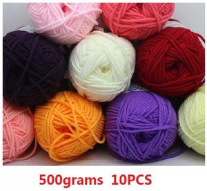 Fil 500 grammes de fil à crocheter en coton mélangé doux au lait pour chandails tricotés à la main fil bébé 10 pièces P230601