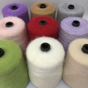 Fil 500g Mohair Soie Coton Mince Ango Crochet Tricoté Doux DIY Chandail Écharpe Châle Moelleux Fil Lanas Livraison Gratuite P230601