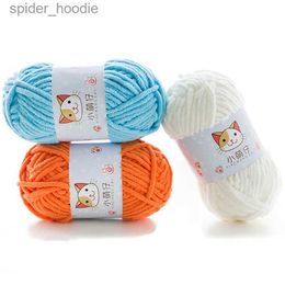 Fil 50G/boule bricolage fil à tricoter à la main ligne de laine bébé chapeau écharpe épaisseur douce Crochet fil tricot Wol vente en gros livraison directe cadeau L231130
