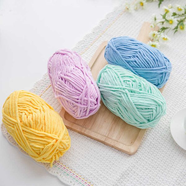 Fil 50g/boule tricoté bébé écharpes chapeaux chaussures doux crochet fil fait à la main bricolage fil de laine accessoires de couture P230601
