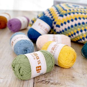 Hilo 50g/bola hilo suave hilo de algodón de 4 capas utilizado para tejer suéteres de bebé de ganchillo sombrero almohadillas de bolsillo crochet mixto DIY P230601