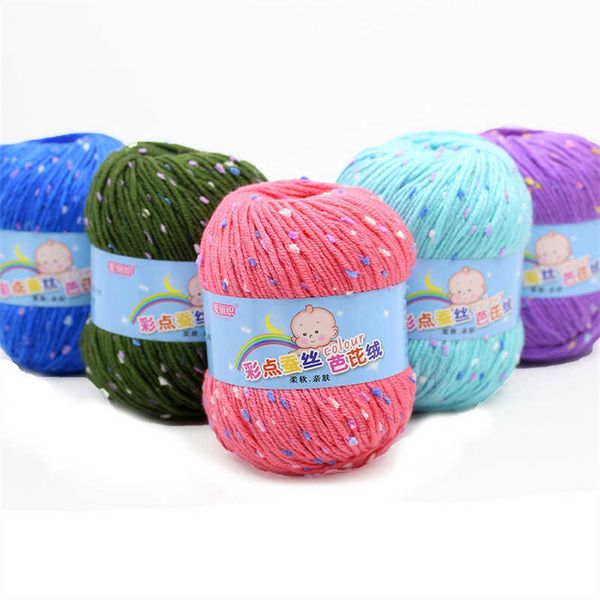 Fil 50g/pc bébé coton fil de cachemire crocheté à la main fil de laine peignée couleur écologique pull tricoté à tricoter P230601