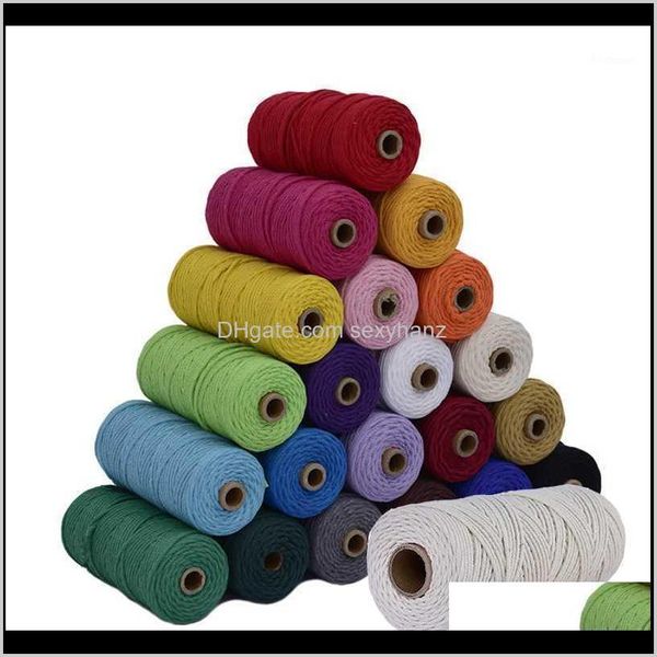 Hilo 5 unids cordón de algodón m cuerda diy artesanía torcida rame colgante de pared textil para el hogar decorativo 110yardspc1 zvomc ds5vp