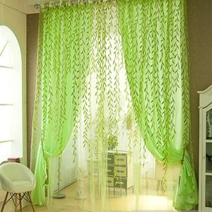 Curtain de fil Willow motif haut de gamme Jacquard Fashion Chic House Chambre Living Chambre de chambre Décoration des rideaux transparents Y240416