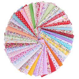 Garen geverfd katoen patchwork portemonnee quilten ambachtelijke stoffen bundels applique naaien 25 * 25cm Kies 50 kleur
