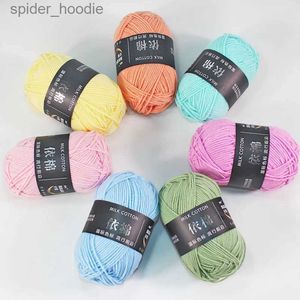 Garen Handgemaakte lagen geverfd La Thread haakgaren 86 kleuren 4ply melkkatoengaren breiwolgaren babysjaal trui hoed poppen L231130