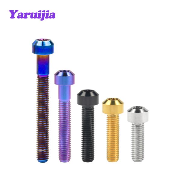 Yaruijia Titanium Boulon M5 / M6 / M8X10 / 15/20/25/30/35/40/45/50/60/65/70/80 mm Torx Tête à vélo