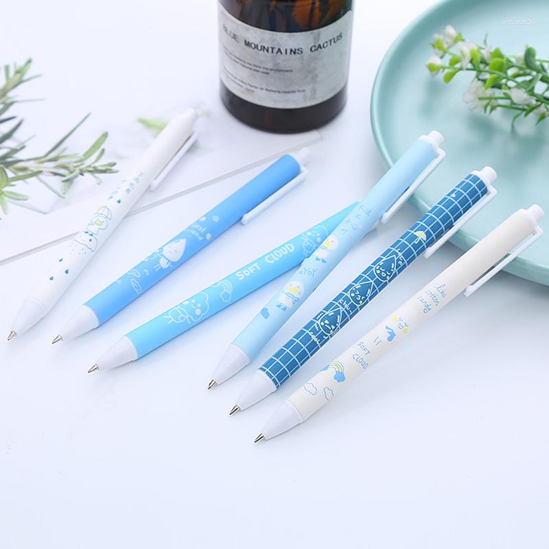 Yatniee 6 peças canetas pingo de chuva fofas material de escritório escolar coreano para escrever material de gel kawaii