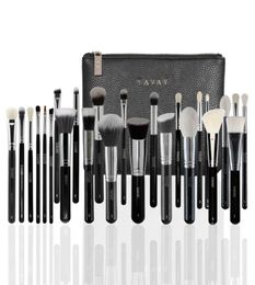 Yavay 25pcs Pennelli Makeup Brushes Set Professional Blending Premium Artiste Yavay En cuir Maquillage Tools Cosmetic Brush Tools Kit4358194
