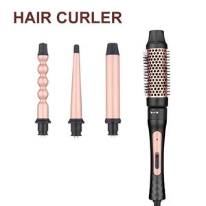 Yaween Curling Iron Set 4-in-1 toverstoksets met borstel voor vrouwen keramische ijzers alle kapsels 240423