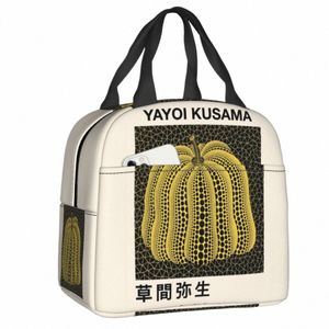 Yayoi Kusama Pumkin Forever Isulate Lunch Sac pour Cam Travel Résumé Art portable Colonter Thermal Lunch Box Women Kids 08dv # #