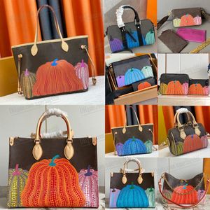 Yayoi Kusama Colección de bolsos de mano Bolsas Yk Pochette Puntos pintados en 3D Estampado colorido Diseñador rápido Bolsos cruzados de hombro de lujo