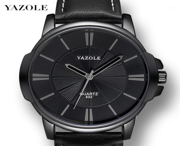 Watch de Yazole Fashion Luxury Luxury Leather Waterproof Quartz Watches for Men relaj hombre para hombres relojes casuales relojes de hombres17976914