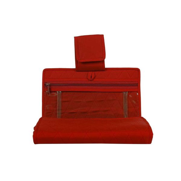 Yazzii Hine Feet Bag Supply - Organisateur d'accessoires de couture avec poches Rouge